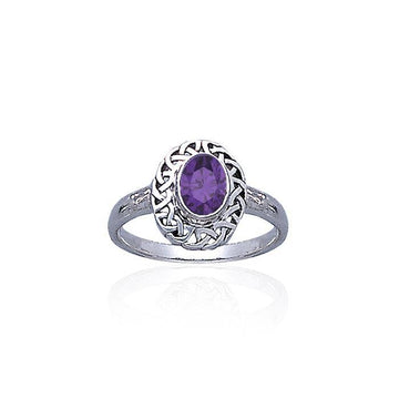 Celtic Knotwork Sterling Silver Ring TR752 - Jewelry